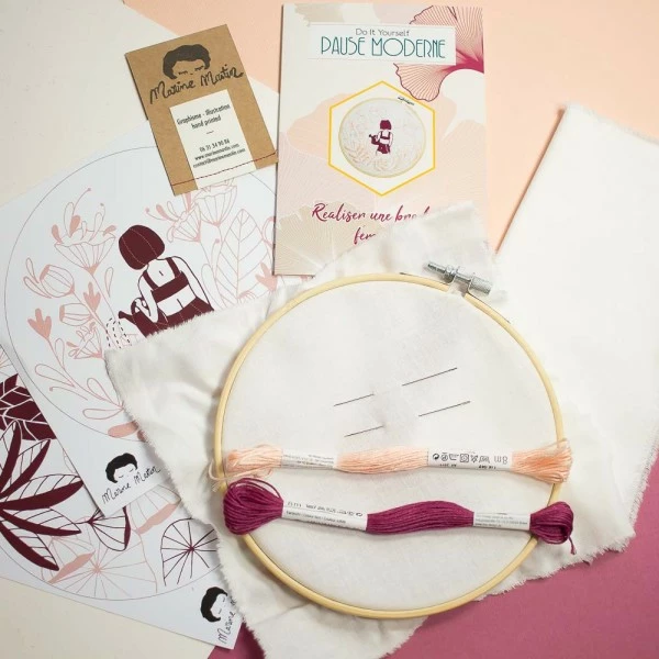Pause Moderne Kit DIY Broderie - Marine Mastin 3 Pause Moderne Kit DIY Broderie - Marine Mastin – Image 3
