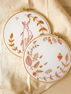 Pause Moderne Kit DIY Broderie - Motifs D'automne