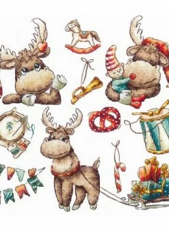 Andriana Kit Point De Croix - Échantillonneur. Orignal Festif SANS-63