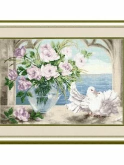 Kit Point De Croix Golden Fleece - Colombes Blanches S/Z032