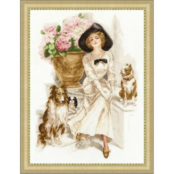 Kit Point De Croix Golden Fleece - Jeune Femme S/CHM056 1 Kit Point De Croix Golden Fleece - Jeune Femme S/CHM056