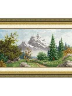 Kit Point De Croix Golden Fleece - Paysage De Montagne S/LP049