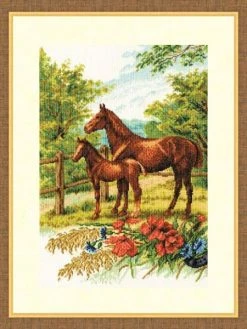 Kit Point De Croix Golden Fleece - Sur Un Pâturage S / Z001