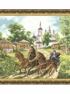 Kit Point De Croix Golden Fleece - Troïka Dans Le Harnais S/CHM023