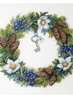 Kit Point De Croix - Merejka - Couronne D'Hiver SK104