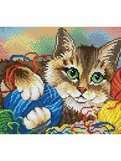 Artibalta Kit Point De Croix MP Studia- Chaton SM-032 18*26 Cm