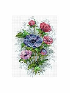 Artibalta Kit Point De Croix MP Studia- Fleurs De Printemps SM-122 18*15 Cm