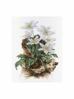 Artibalta Kit Point De Croix MP Studia- Premières Fleurs SNV-567 24*18 Cm