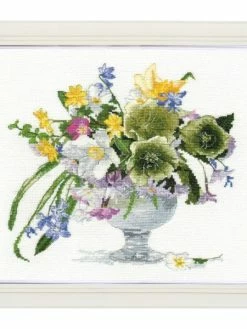 Kit Point De Croix Oven - Bouquet Avec Fleur D'hiver S1011