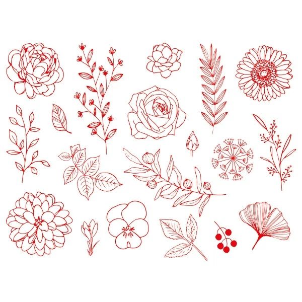 Aladine Kit Tampons Stampo Textile - Fleurs Et Feuilles - 18 Pcs 2 Aladine Kit Tampons Stampo Textile - Fleurs Et Feuilles - 18 Pcs – Image 2