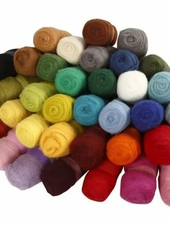 Creativ Company Laine Cardée - Assortiment, 35x100 Gr, Couleurs Assorties