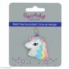 Récréatys Motif Thermocollant Pastel - Licorne Nacrée - 4 X 5 Cm