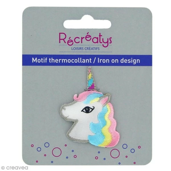 Récréatys Motif Thermocollant Pastel - Licorne Nacrée - 4 X 5 Cm 1 Récréatys Motif Thermocollant Pastel - Licorne Nacrée - 4 X 5 Cm