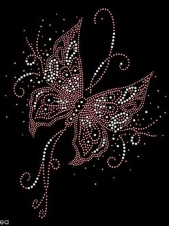 Graine Créative Motif Thermocollant Strass - Papillon - 20 X 26 Cm