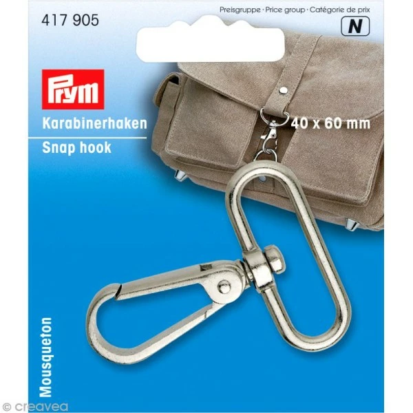 Prym Mousqueton Ovale En Métal Pour Fermeture - 4 X 6 Cm Argenté 1 Prym Mousqueton Ovale En Métal Pour Fermeture - 4 X 6 Cm Argenté