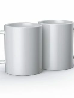 Mugs Cricut En Céramique à Personnaliser - Blanc - 425 Ml - 2 Pcs