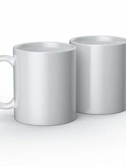 Mugs Cricut En Céramique à Personnaliser - Blanc - 8,2 X 9,6 Cm - 2 Pcs