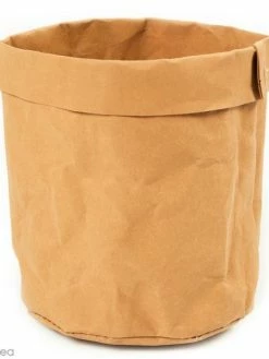 Creativ Company Panier Rond En Papier Effet Cuir - 11 X 12 Cm