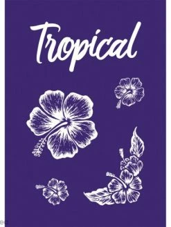 Rayher Pochoir Adhésif Pour Sérigraphie - Hibiscus - Planche A5