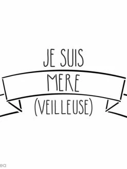 Creavea Pochoir Multiusage - Je Suis Mère Veilleuse - 1 Planche 21 X 12 Cm