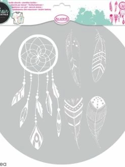 Aladine Pochoir Textile En Plastique - Attrape-rêves - Entre 9,5 Et 20 Cm