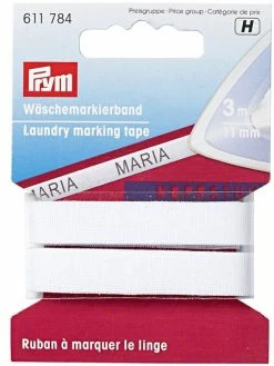 Prym Ruban à Marquer Le Linge - Blanc - 11 Mm X 3 Mètres