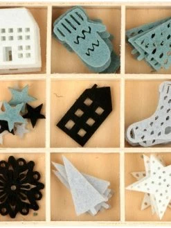 Artemio Set De Mini Silhouettes En Feutrine - Hiver - 48 Pcs