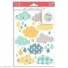 Mademoiselle Toga Stickers Flex Thermocollant - Nuages Bleus