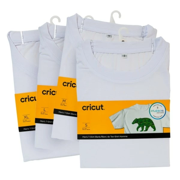 T-shirt Col Rond Cricut - Blanc - Plusieurs Tailles Disponibles 1 T-shirt Col Rond Cricut - Blanc - Plusieurs Tailles Disponibles