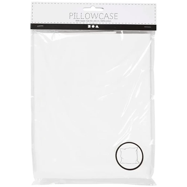 Creativ Company Taie D'oreiller Avec Zip à Customiser - 40 X 40 Cm - 1 Pce 2 Creativ Company Taie D'oreiller Avec Zip à Customiser - 40 X 40 Cm - 1 Pce – Image 2