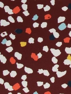 Tissu Coton Frou Frou Collection Pollen - Cerise - Vendu Par 10 Cm