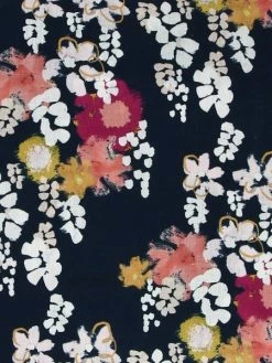 Tissu Coton Frou Frou - Glycine Navy - Vendu Par 10 Cm