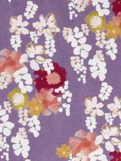 Tissu Coton Frou Frou - Glycine Parme - Vendu Par 10 Cm