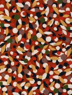 Tissu Coton Frou Frou - Prunelle Ambre - Vendu Par 10 Cm