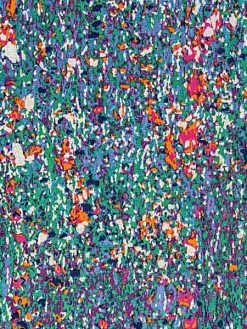 Rico Design Tissu Coton Léger à La Coupe - Tâches Multicolores - Détails Métallisés - Par 10 Cm