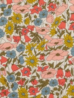 Liberty Of London Tissu Coton Léger - Liberty Poppy And Daisy Édition 40 Ans - Par 10 Cm