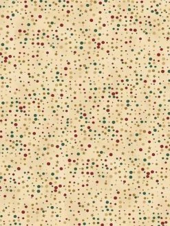 Creavea Tissu Coton Noël - À Pois - Vendu Par 10 Cm