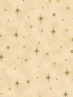 Creavea Tissu Coton Noël - Étoiles - Vendu Par 10 Cm