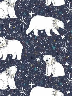 Tissu Dashwood - Artic Metal - Bleu Marine - Par 10 Cm