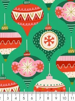 Tissu Dashwood - Oh What Fun - Boule De Noël - Par 10 Cm -V-Zug shop tissu dashwood oh what fun boule de noel par 10 cm p 2