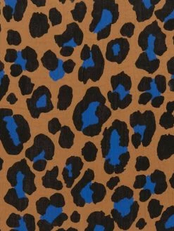 Tissu Double Gaze De Coton Rico Design - Motif Léopard Camel - Vendu Par 10 Cm