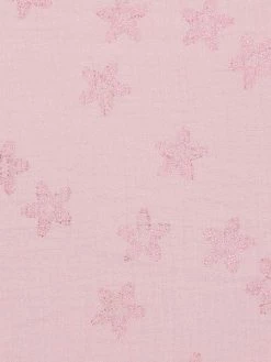 Tissu Double Gaze De Coton Sakura Rico Design - Rose Détail Foil - Par 10 Cm