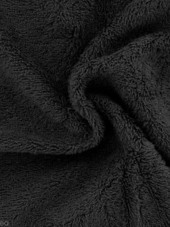 Creavea Tissu éponge De Bambou - Noir - Par 10 Cm (sur Mesure)