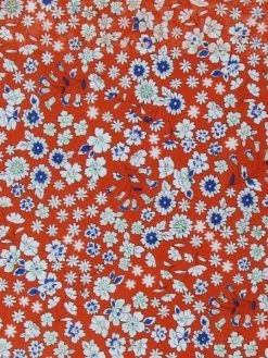 Frou Frou Tissu Fleuri Frou-Frou - Coton Léger - Ambre - Par 10 Cm