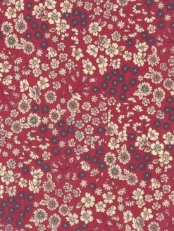 Frou Frou Tissu Fleuri Frou-Frou - Coton Léger - Bordeaux Glamour - Par 10 Cm