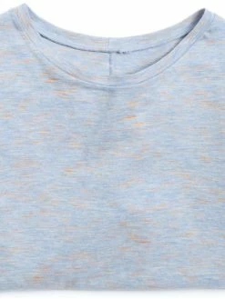 Tissu Jersey Chiné Sakura Rico Design - Bleu Ciel / Orange - Vendu Par 10 Cm -V-Zug shop tissu jersey chine sakura rico design bleu ciel orange vendu par 10 cm p 3