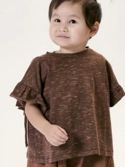 Tissu Jersey Chiné Sakura Rico Design - Marron / Rose - Vendu Par 10 Cm -V-Zug shop tissu jersey chine sakura rico design marron rose vendu par 10 cm p 3