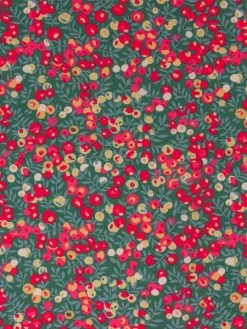 Liberty Of London Tissu Liberty Wiltshire Christmas Metallic - Coton Léger - Par 10 Cm