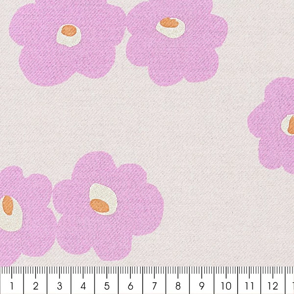 Rico Design Tissu Molleton Sweat à La Coupe - Fleurs Roses Sur Fond Rose Clair - Par 10 Cm 2 Rico Design Tissu Molleton Sweat à La Coupe - Fleurs Roses Sur Fond Rose Clair - Par 10 Cm – Image 2