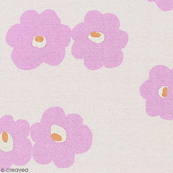 Rico Design Tissu Molleton Sweat à La Coupe - Fleurs Roses Sur Fond Rose Clair - Par 10 Cm 1 Rico Design Tissu Molleton Sweat à La Coupe - Fleurs Roses Sur Fond Rose Clair - Par 10 Cm